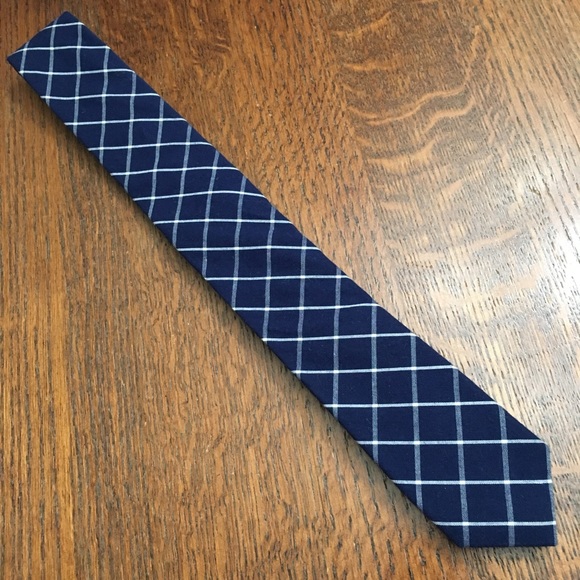 Original Penguin | Navy & White Plaid Necktie - Picture 2 of 6